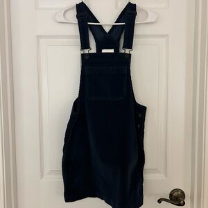 American Eagle Dark Blue Corduroy Overalls